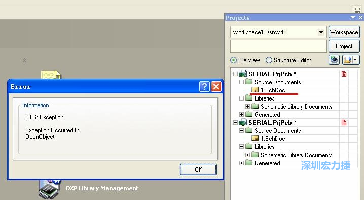 點(diǎn)擊“打開(kāi)”。打開(kāi)過(guò)程中出現(xiàn)了一個(gè)錯(cuò)誤，但文件轉(zhuǎn)換還是成功了。點(diǎn)擊 OK 關(guān)閉錯(cuò)誤窗口。