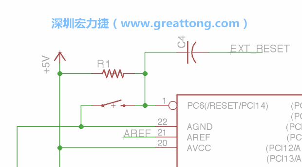 很多PCB設計者的設計不符合人體工學，他們使用很小的按鈕、不方便的元件配置和難以解讀的標簽，千萬不要變成這樣！這次我們的設計有一個大小合適的重置按鈕（reset button）和可以清楚辨認是否已經(jīng)接上電源的LED指示燈。