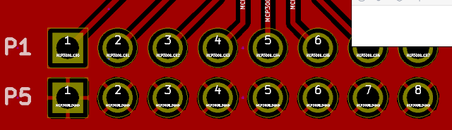 TOP層鋪鋪的狀態(tài)，到下方排pad為GND，連接GND Copper zone 都是設(shè)定Thermal relief Pad
