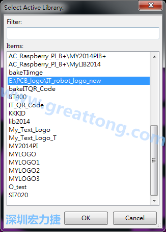 若要存到另外一個(gè)library 里， 要點(diǎn)選在File->Current library 重新再選擇Active Library， 就可以點(diǎn)選 File->Save Module in Acitve library 